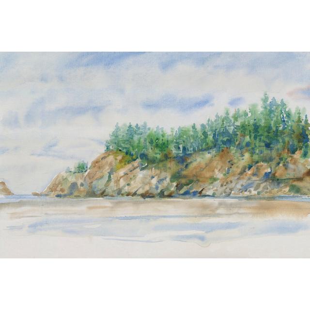 Watercolour Shore I - Wrapped Canvas Painting Rosalind Wheeler Size: 61cm H x 91cm W x 3.8cm D on Productcaster.