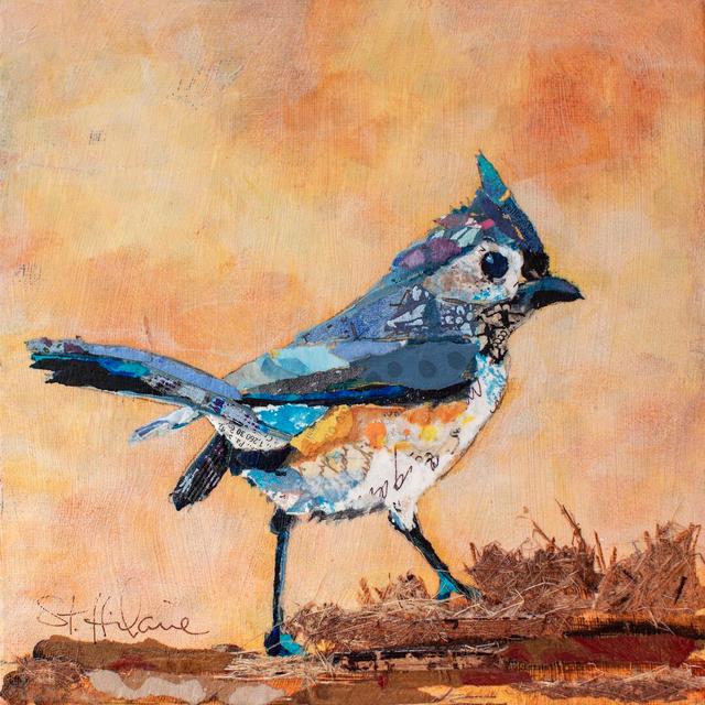 Tufted Titmouse by Elizabeth St. Hilaire - Wrapped Canvas Painting Rosalind Wheeler Size: 30cm H x 30cm W x 3.8cm D on Productcaster.