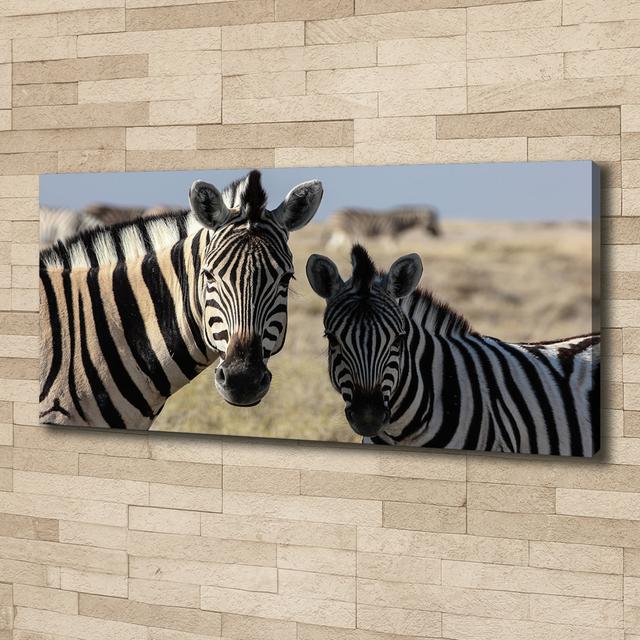 Two Zebras - Unframed Art Prints on Canvas Brayden Studio on Productcaster.