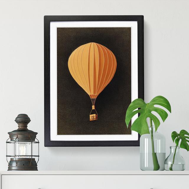 Pyrogi Hot Air Balloon Expression - Picture Frame Print George Oliver Size: 34cm H x 25cm W x 2cm D, Frame Colour: Walnut on Productcaster.