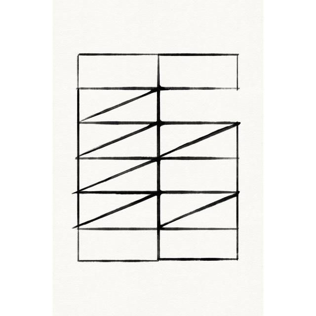 Abstract Ink Grid I by Jacob Green - Wrapped Canvas Print Corrigan Studio Size: 30.48cm H x 20.32cm W on Productcaster.