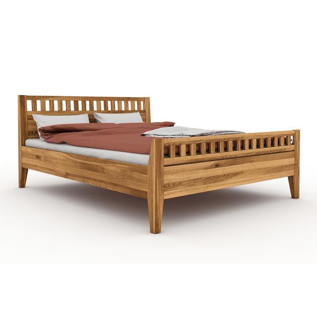 Letona Bed Frame Union Rustic Size: 90 x 200 cm, Colour: Wild Oak on Productcaster.