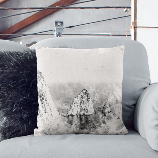 Coastline in Zante Greece Cushion with Filling East Urban Home Size: 55cm H x 55cm W x 20cm D, Backing Colour: Black on Productcaster.