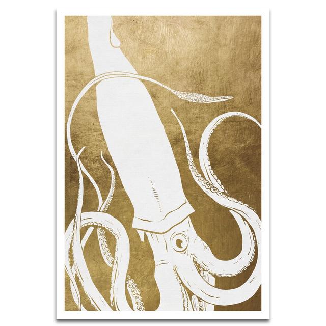 Ink Squid Gold - Unframed Graphic Art Print on Paper East Urban Home on Productcaster.