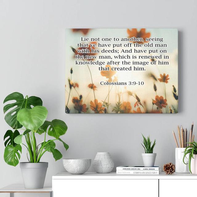 Lie Not To One Another - Wrapped Canvas Print Blue Elephant Size: 46cm H x 61cm W on Productcaster.