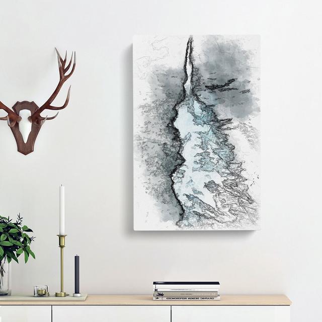 The Middle of the Wave - Wrapped Canvas Drawing Print East Urban Home Size: 76cm H x 50cm W x 3cm D on Productcaster.