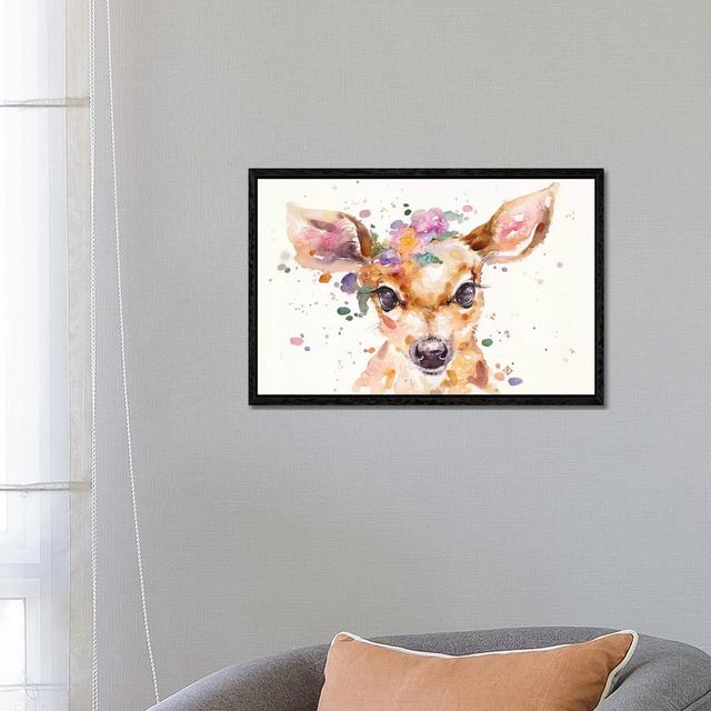 Little Deer by Sillier Than Sally - Gallery-Wrapped Canvas Giclée on Canvas Union Rustic Size: 45.72cm H x 66.04cm W x 3.81cm D, Format: Black Framed on Productcaster.