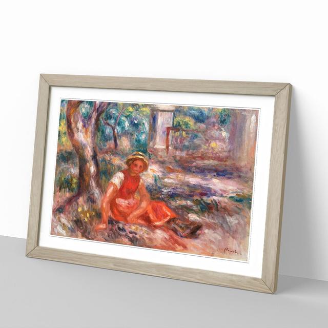 Foot of a Tree by Pierre-Auguste Renoir - Picture Frame Painting East Urban Home Size: 48cm H x 65cm W x 2cm D, Frame Option: Oak Framed on Productcaster.