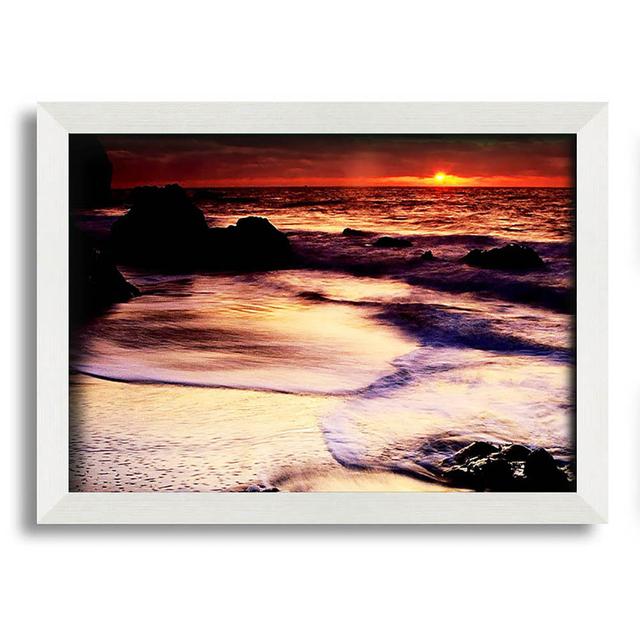 Ocean Mist Sunrise - Single Picture Frame Art Prints House of Hampton Size: 42cm H x 59.7cm W x 10cm D on Productcaster.