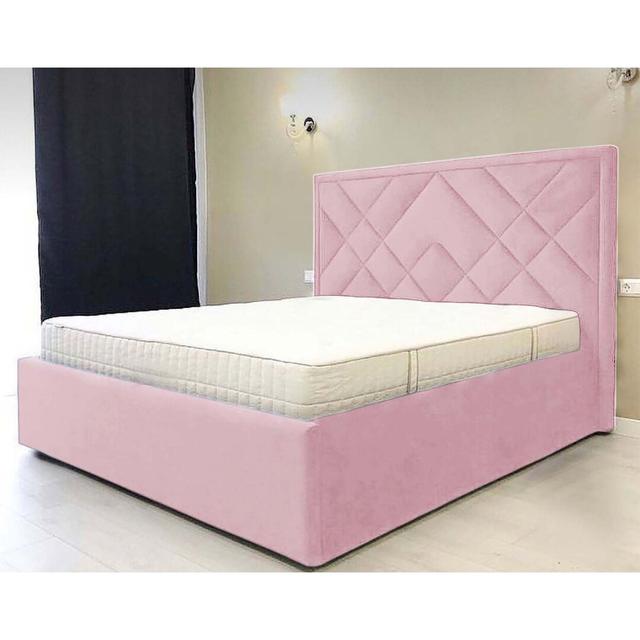 Kay Upholstered Bed Frame Fairmont Park Colour: White, Size: Double (4'6") on Productcaster.