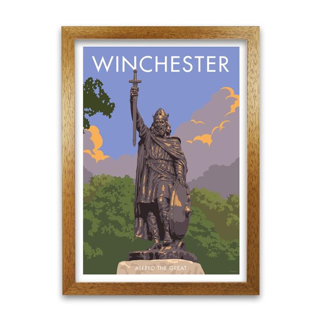 Winchester Alfred the Great - Graphict Art Print on Paper East Urban Home Size: 59.4 cm H x 42 cm W x 5 cm D, Frame Options: Oak on Productcaster.