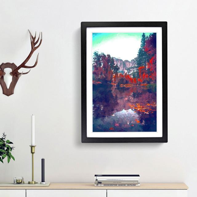 Fall in Yosemite Valley California - Picture Frame Graphic Art Print East Urban Home Size: 60cm H x 40cm W x 2cm D, Frame Option: Black on Productcaster.