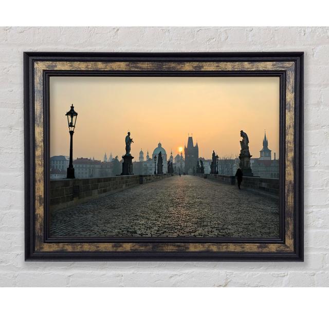 Charles Bridge Sunset - Single Picture Frame Art Prints Bright Star Size: 84.1cm H x 142.2cm W x 8cm D on Productcaster.