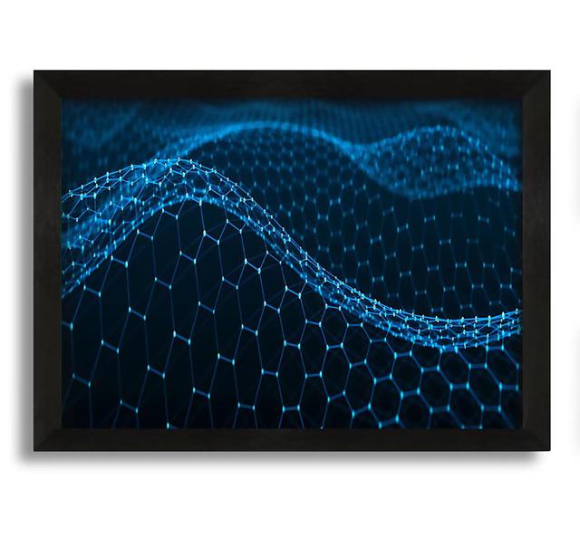 The Waves of Technology - Picture Frame Graphic Art on Canvas Ivy Bronx Size: 30cm H x 42cm W x 10cm D on Productcaster.