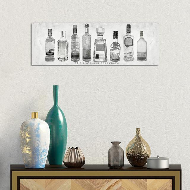 5 O'Clock Somewhere by Natalie Carpentieri - Wrapped Canvas Panoramic Gallery-Wrapped Canvas Giclée Ophelia & Co. Size: 30.48cm H x 91.44cm W x 3.81cm on Productcaster.