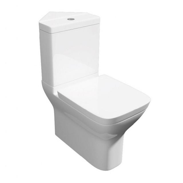 K-Vit Trim Toilet & Corner Cistern with Soft Close Seat Belfry Bathroom on Productcaster.