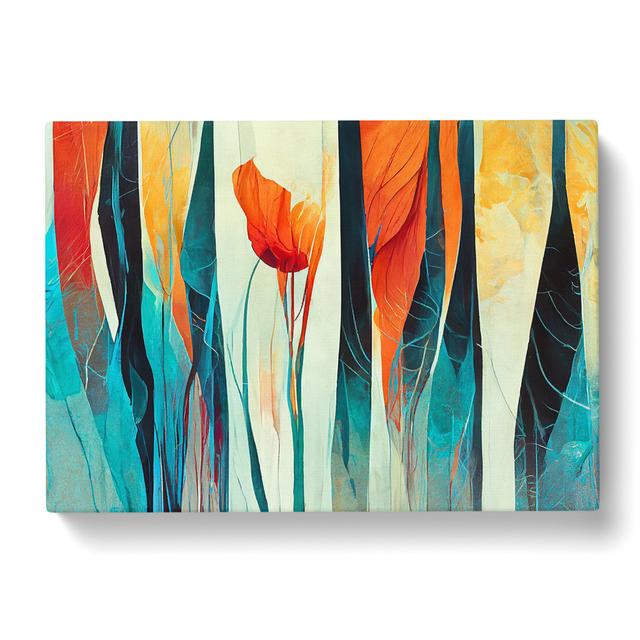 Floral Abstract Vol.3 - Wrapped Canvas Print ClassicLiving Size: 50cm H x 76cm W x 3cm D on Productcaster.