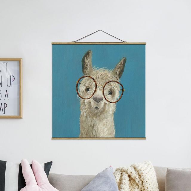 Llama With Glasses I - Painting Print Happy Larry Size: 50cm H x 50cm W x 0.3cm D on Productcaster.