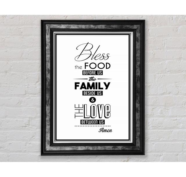 Bless The Food Before Us 2 - Single Picture Frame Typography Bright Star Size: 84.1cm H x 59.7cm W x 8cm D on Productcaster.