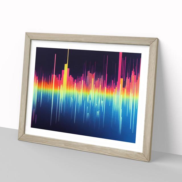 Electronic Audio Sound Bar Vol.1 Abstract - Picture Frame Graphic Art Metro Lane Size: 25cm H x 34cm W x 2cm D, Frame Colour: Oak on Productcaster.