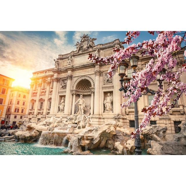 Fountain Di Trevi - Wrapped Canvas Photograph Ebern Designs Size: 81cm H x 122cm W x 3.8cm D on Productcaster.