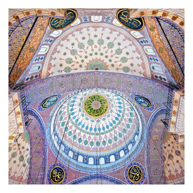 Blue Mosque in Istanbul Art Print on Canvas Latitude Vive Frame Option: Beige, Format: 330g/m³ recycled canvas, Size: 50cm H x 50cm W on Productcaster.