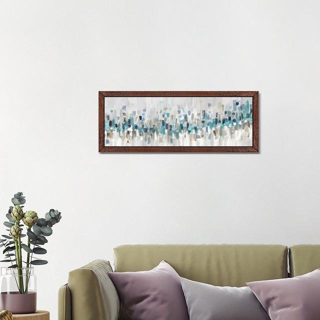 Staccato by Katrina Craven - Panoramic Painting Print on Canvas Mercury Row Size: 50.8cm H x 152.4cm W x 3.81cm D, Frame Option: Brown Framed on Productcaster.