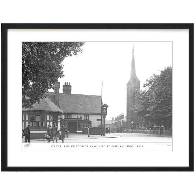 Crewe, The Chetwode Arms And St Pauls Church 1951 by Francis Frith - Single Picture Frame Print The Francis Frith Collection Size: 28cm H x 36cm W x 2 on Productcaster.