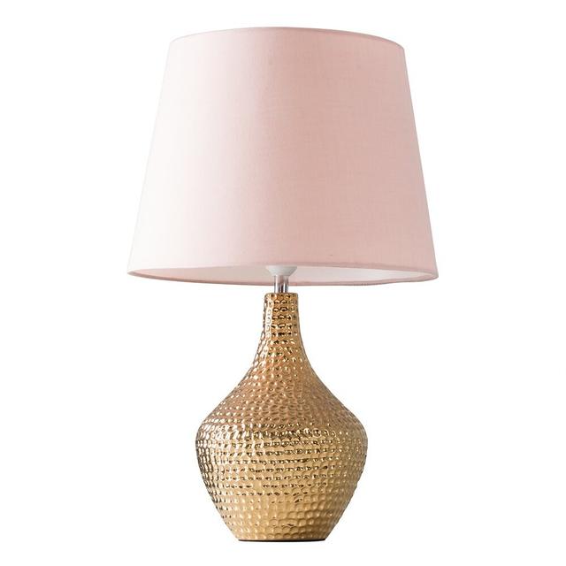 Verlene Ceramic Table Lamp Bloomsbury Market Shade Colour: Pink on Productcaster.