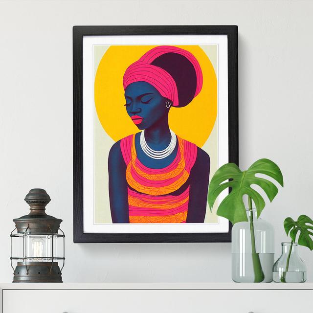 FRM-V0523-51X African Woman Avant Garde - Single Picture Frame Print World Menagerie Format: Walnut Framed, Size: 34cm H x 25cm W x 2cm D on Productcaster.