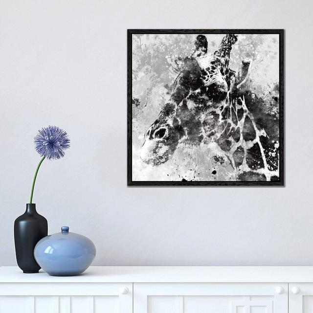 Giraffe by Carol Robinson - Print on Canvas Bloomsbury Market Size: 45.72cm H x 45.72cm W x 3.81cm D, Format: Black Framed on Productcaster.