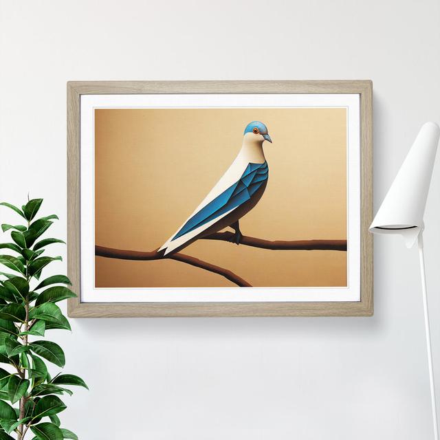 Amazing Dove Bird - Single Picture Frame Print Marlow Home Co. Frame Colour: Oak Framed, Size: 34cm H x 46cm W x 2cm D on Productcaster.