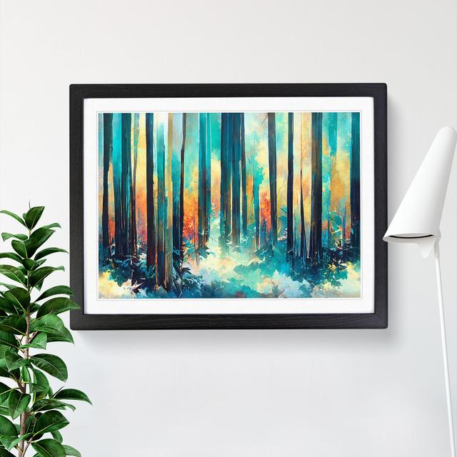 Forest Abstract Vol.5 - Picture Frame Painting Alpen Home Frame Colour: Black, Size: 46cm H x 64cm W x 2cm D on Productcaster.