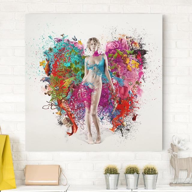 Winged Thoughts - Wrapped Canvas Painting Bilderwelten Format: Canvas 260g/m², Size: 50cm H x 50cm W on Productcaster.