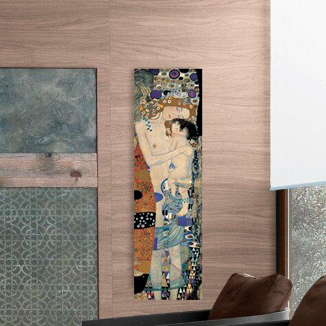 Mother and Child by Klimt - Art Print on Wood East Urban Home Size: 100cm H x 30cm W on Productcaster.