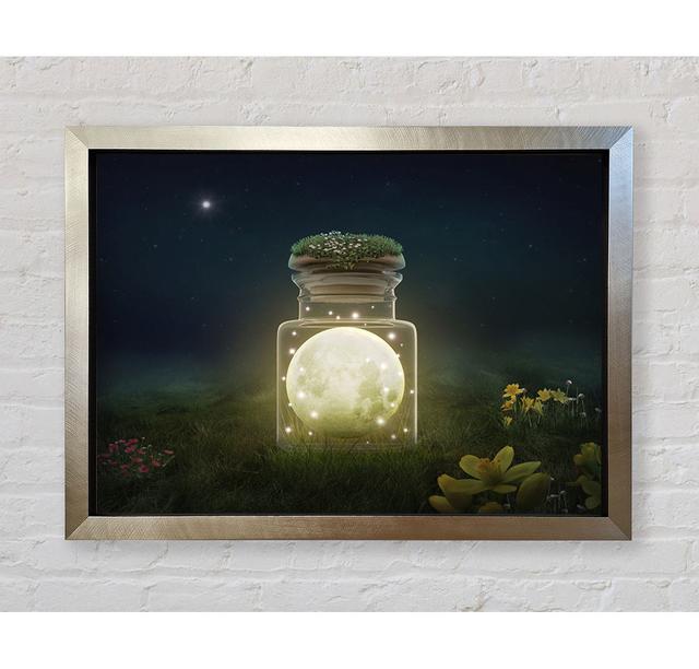 Moon in a Jar - Single Picture Frame Art Prints Happy Larry Size: 100cm H x 141.4cm W x 3.4cm D on Productcaster.