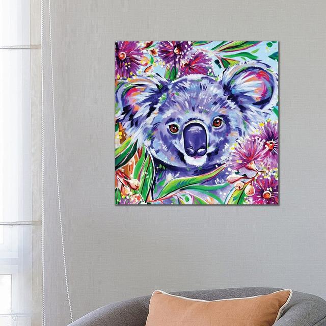 Koala Square by Eve Izzett - Wrapped Canvas Painting ClassicLiving Size: 66.04cm H x 66.04cm W x 3.81cm D on Productcaster.