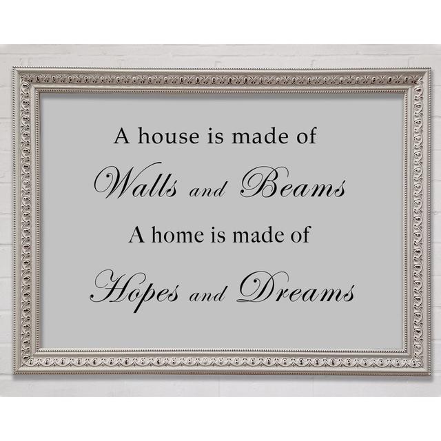 Home Quote Walls N Beams Hopes N Dreams Chocolate - Single Picture Frame Art Prints Bright Star Colour: Grey, Size: 29.7cm H x 42cm W on Productcaster.