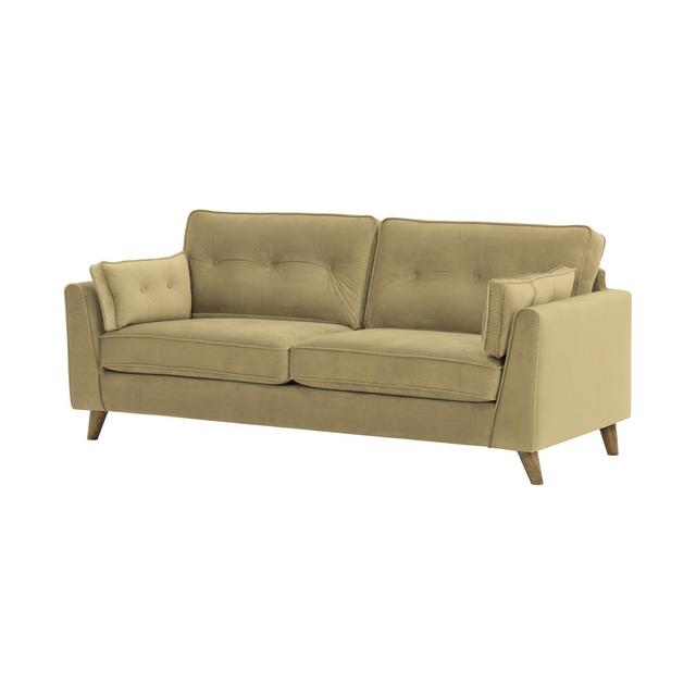 Jett 3 Seater Sofa August Grove Upholstery Colour: Beige on Productcaster.