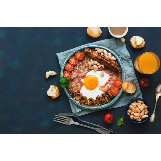 Traditional English Breakfast - Wrapped Canvas Photograph Ebern Designs Size: 81cm H x 122cm W x 3.8cm D on Productcaster.