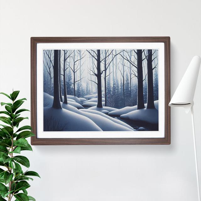 Snowy Winter Forest Vol.2 - Single Picture Frame Print Alpen Home Frame Colour: Walnut, Size: 25cm H x 34cm W x 2cm D on Productcaster.