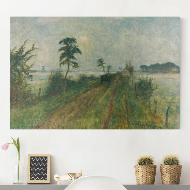 Evening Mood in the Moor - Wrapped Canvas Graphic Art August Grove Size: 40cm H x 60cm W on Productcaster.