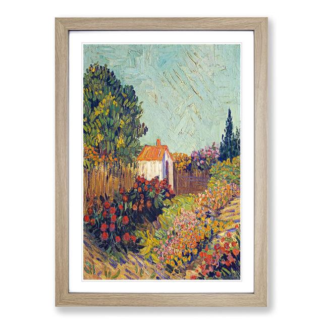 Landscape by Vincent Van Gogh - Picture Frame Painting East Urban Home Size: 65cm H x 48cm W x 2cm D, Frame Option: Oak Framed on Productcaster.