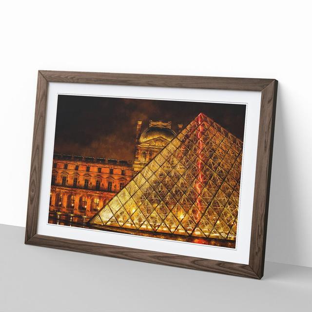 The Louvre in Paris Vol.2 - Picture Frame Graphic Art East Urban Home Frame Option: Walnut Framed, Size: 48cm H x 65cm W x 2cm D on Productcaster.