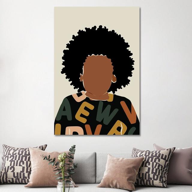 Baby Fro by Domonique Brown - Graphic Art Print on Canvas 17 Stories Format: Wrapped Canvas, Size: 101.6cm H x 66.04cm W x 1.91cm D on Productcaster.