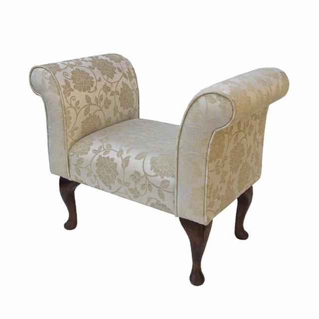 Standard Settle Bench Beaumont Upholstery Colour: Gold, Pattern: Floral on Productcaster.