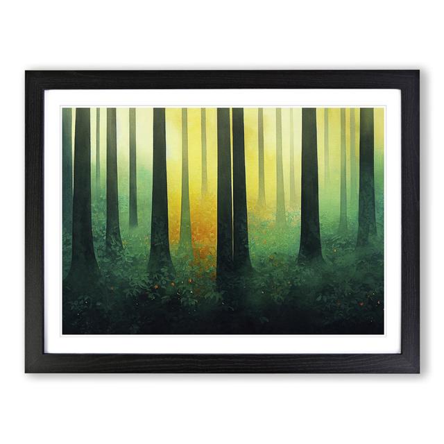 An Animated Forest - Single Picture Frame Print Alpen Home Size: 25cm H x 34cm W x 2cm D, Frame Option: Black on Productcaster.