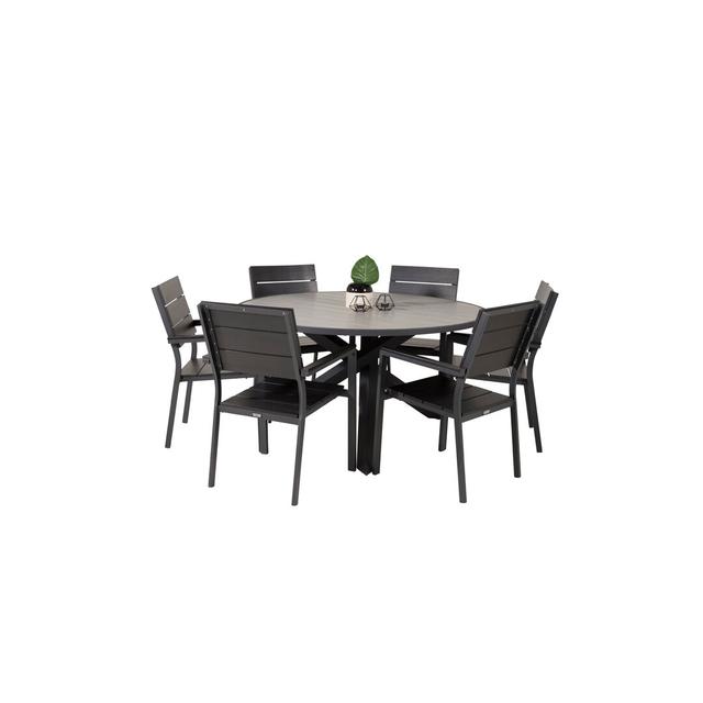 Akia Round 6 - Person 140cm Long Dining Set Dakota Fields on Productcaster.