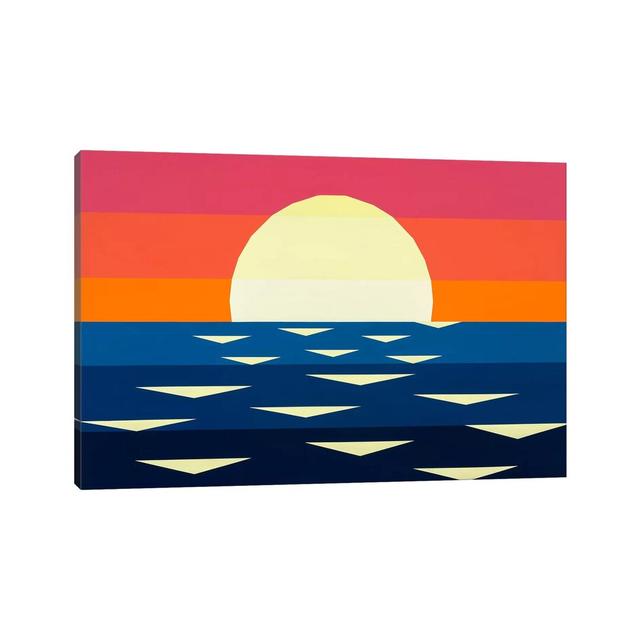 Nautical Sunset II by - Wrapped Canvas Metro Lane Size: 30.48cm H x 45.72cm W on Productcaster.