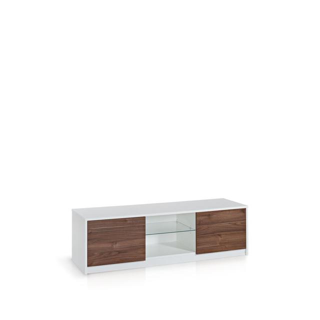 McCoole TV Stand for TVs up to 65" Ebern Designs Colour: White/Walnut on Productcaster.